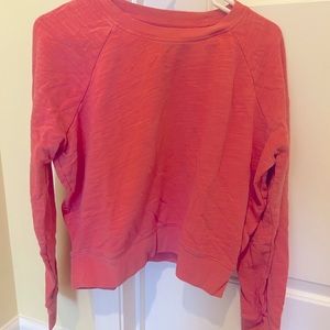 J. Crew Women’s Vintage Fleece in Coral Pink, size Medium